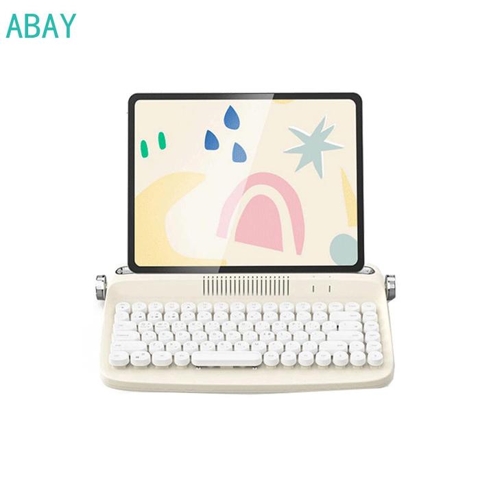 Bluetooth Wireless Typewriter Keyboard Universal Fashion Retro Round