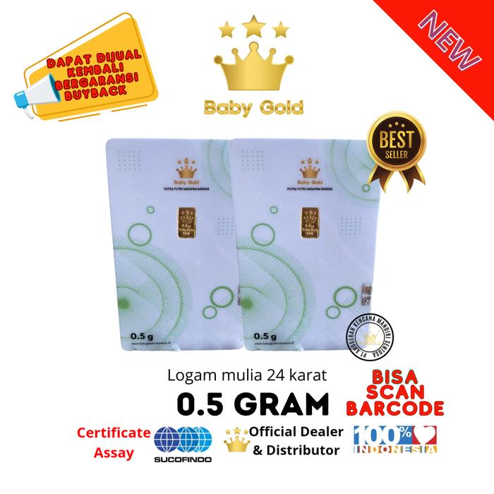 BABY GOLD 0.5 GRAM LOGAM MULIA EMAS 24K