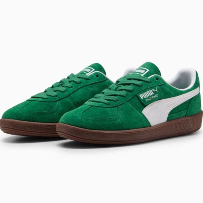 sale Sepatu Kasual Unisex Puma Palermo Warna Archive Green-PUMA White - 396463 63