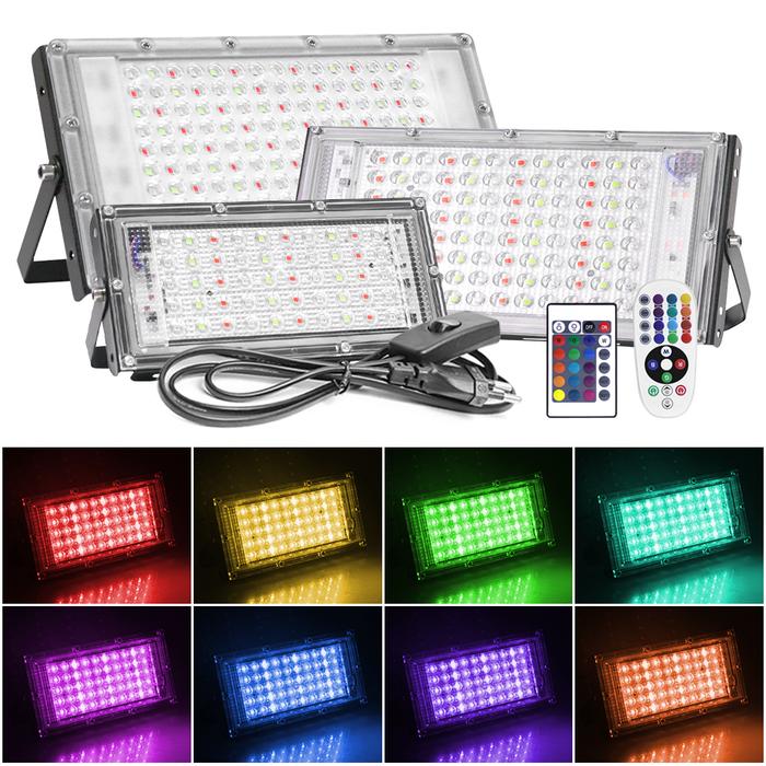 220V LED RGB Floodlight 50W 100W 300W LED Spotlight Waterproof IP65