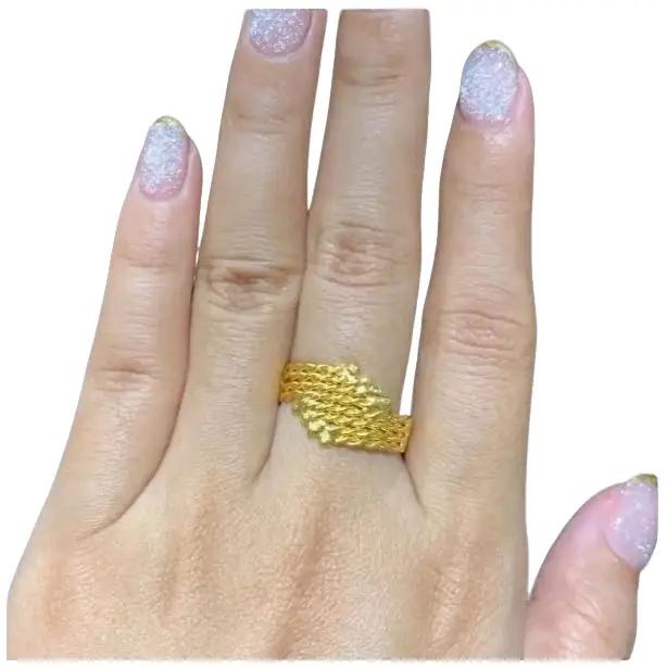 Cincin kipas lapis golden  replika emas 99 warna seperti emas 99