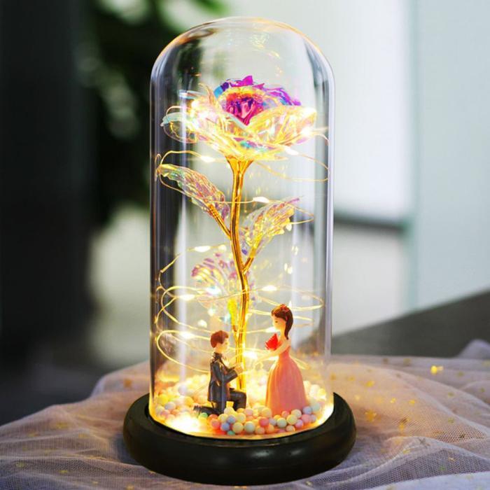 Bunga Mawar Lampu LED Lampu Tidur Hias Rose LED Lamp