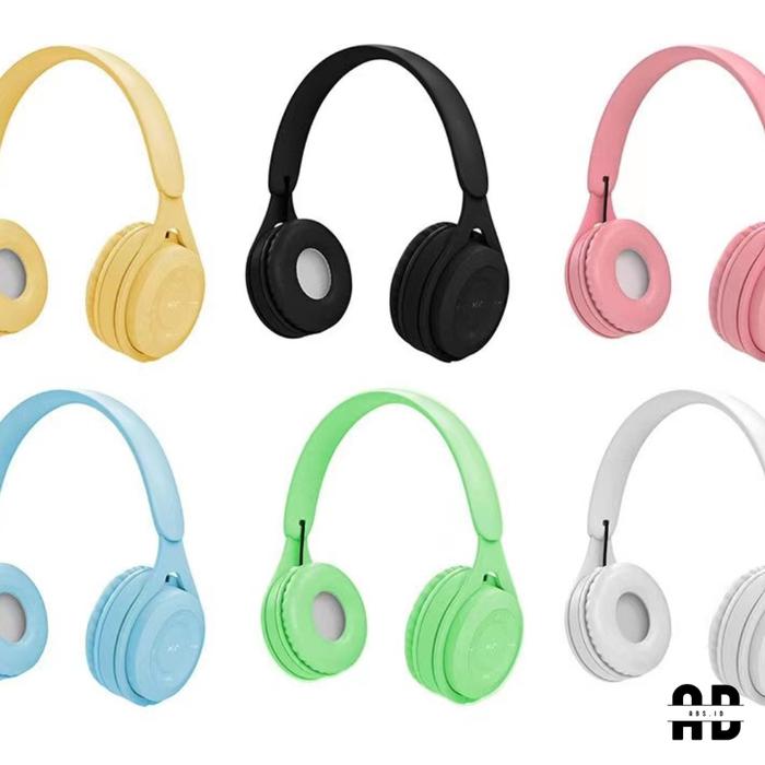 ABS - Headset Bluetooth Bando Macaron Y08 Headphone Super Bass Stereo Wireless Original