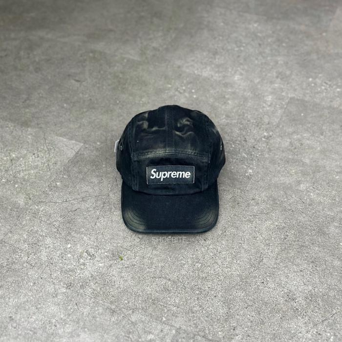 SUPREME OVERDYE CAMP CAP BLACK FW25 100% ORIGINAL
