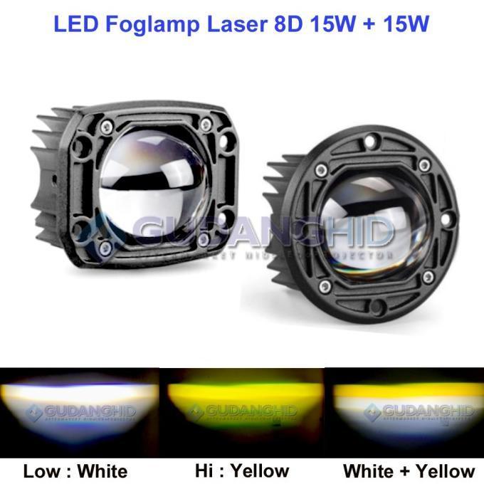 LAMPU TEMBAK SOROT FOGLAMP 8D MOBIL LASER GUN LED BUMPER OFFROAD 30W
