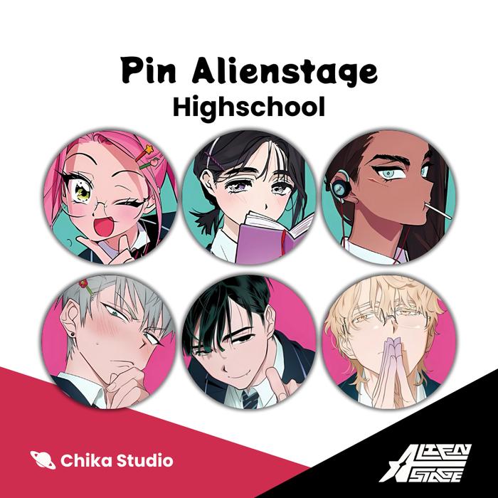 [Alien Stage Fan Merchandise] Pin Button Peniti & Magnet Alien Stage - Highschool | 32mm 44mm 58mm