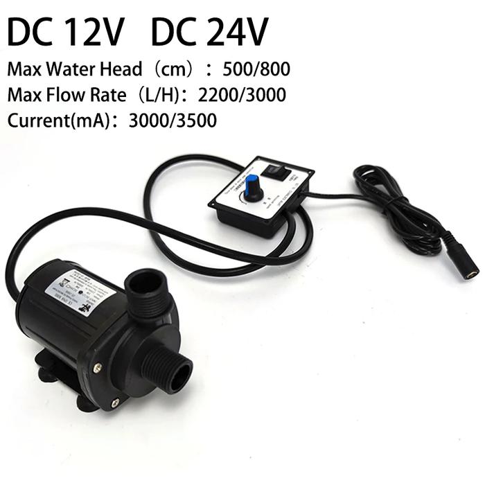 JT-1000B3 Adjustable Speed High Pressure Pump Ceramic Pump, 2600~3000L/H, 6~8M High Head, DC 12V 24V