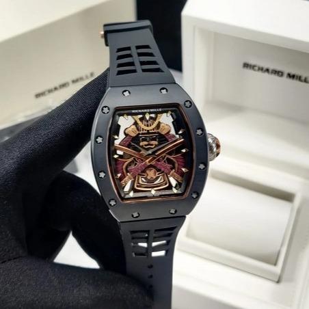 RM47 TOURBILLON JAM TANGAN RM SAMURAI SWISS AUTOMATIC CERAMIC CASE SOFT RUBBER STRAP SWISS RM 47 TOU