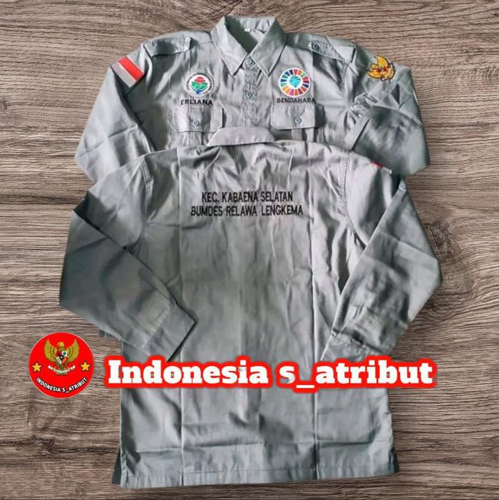KEMEJA KEMENDESA BUMDES SDGS BAJU KEMENDESA BUMDES SERAGAM KERJA KEMENDESA BUMDES FULL BORDIR