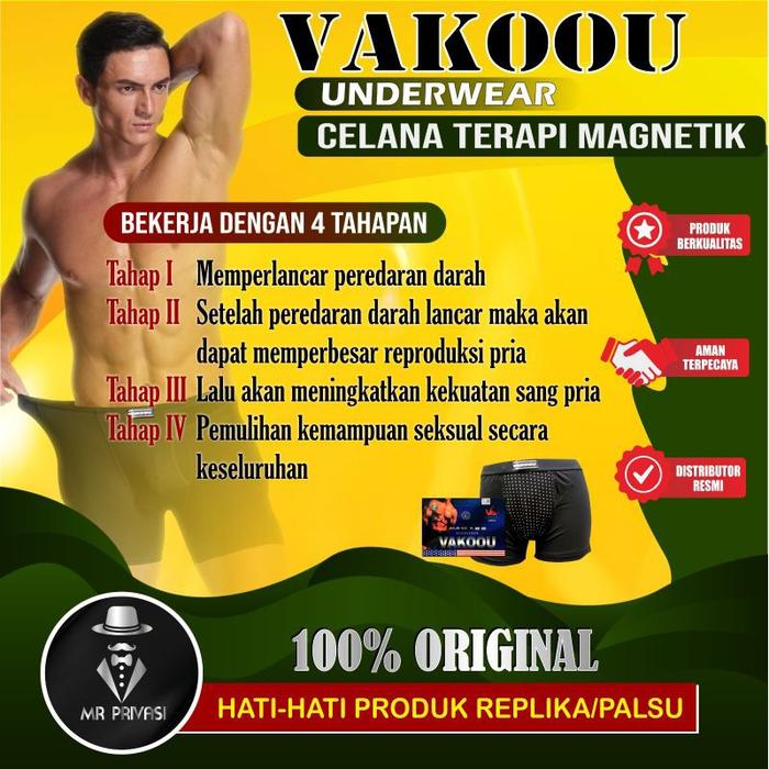 TERBARU!!! Celana Dalam Boxer Terapi Keperkasaan Kesehatan Magnet Magnetic Pembesar Pemanjang Mr P K