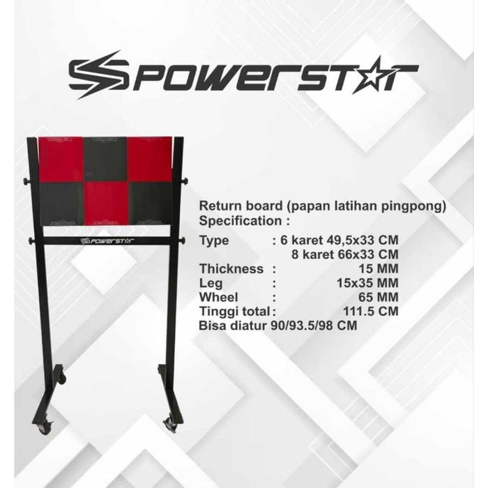 TENIS MEJA PAPAN PANTUL POWERSTAR MDF ORIGINAL