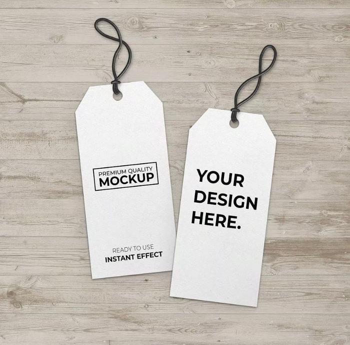 Hangtag Tebal 700gsm (paket 1200pcs) Free design hangtag baju hang tag custom