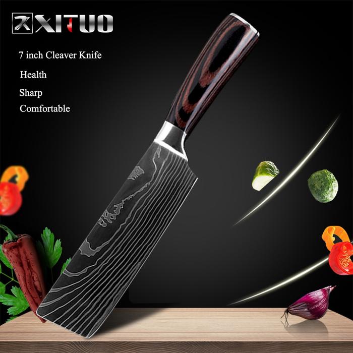 Pisau Dapur Chef Damascus Pattern