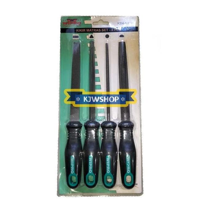 Kikir Matras 6 inch set 4pcs Kikir Besi 4 Macam Gagang Karet WIPRO