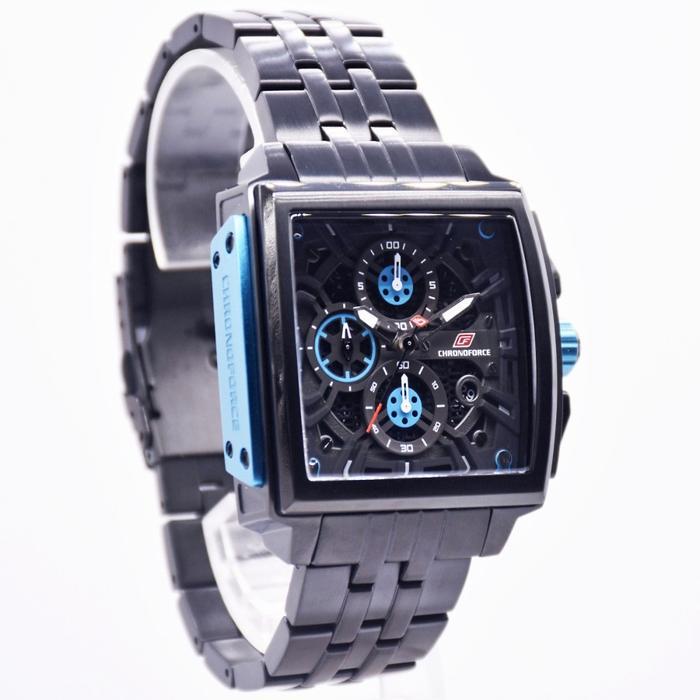 JAM TANGAN SPORT PRIA CHRONOFORCE CF5347G ORIGINAL STAINLESS + RUBBER TAHAN AIR KACA CRYSTAL