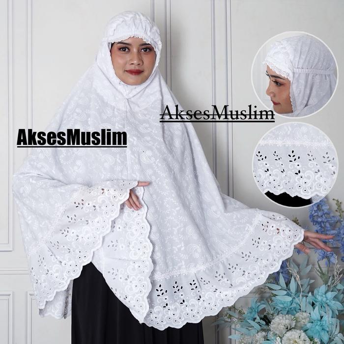 Kerudung bergo ihrom kerudung wanita hitam dan putih basic jumbo XXL catton renda kerancang Jilbab H