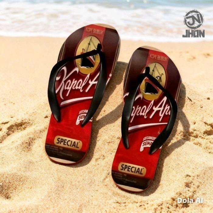 Torabika Sandal Jepit Pria Distro Motif Kopi Kopian Kapal Api Abc Special Terbaru Termurah 2026 - Ka
