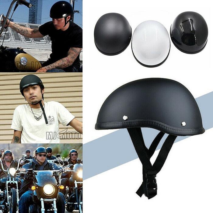 Helm sepeda motor Vintage, helm setengah wajah Retro perlengkapan