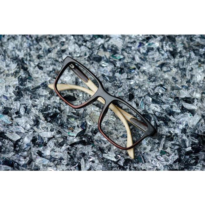 MURAH Kacamata Kayu Pria Wanita Geni Eyewear Retro Free Lensa Minus