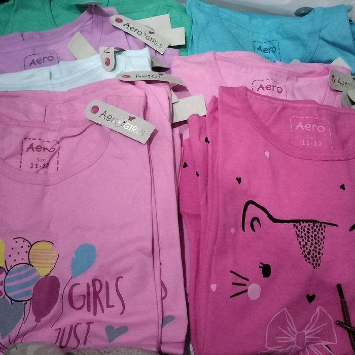 Kaos Anak Aero Girls Lengan Pendek Cewek / Baju anak perempuan