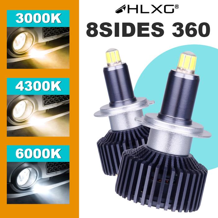 360 Turbo LED Tube H7 Headlight Bulb H1 D2S D2H D4S LED 9012 HIR2 Hb3