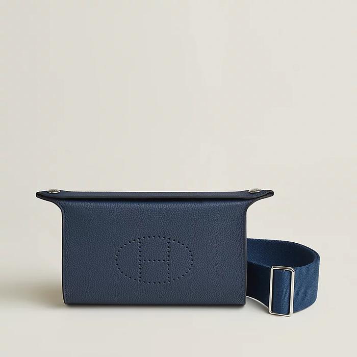Tas Premium Wanita,Tas messenger,HERMES,Hermes Videpoches shoulder bag,blue