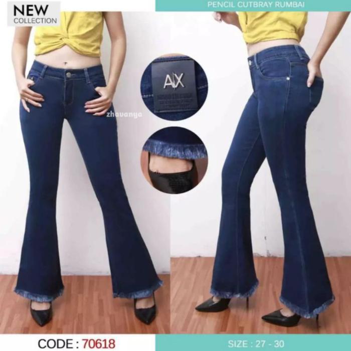Celana Jeans Cutbray Rawis Basic Wanita-Jeans Cutbray Rawis-Celana Jeans Cutbray Wanita