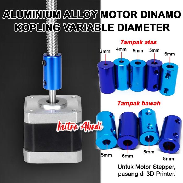 Aluminium Alloy MOTOR DINAMO KOPLING Coupling Variable Diameter