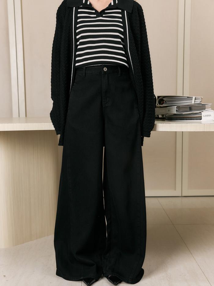 STUDIO TUI - GANI WIDE LEG JEANS IN BLACK