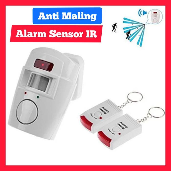 Alarm Rumah - Alarm Sensor Gerak - Alarm Anti Maling Sensor Gerak Sinar Infra Merah 2 Remote