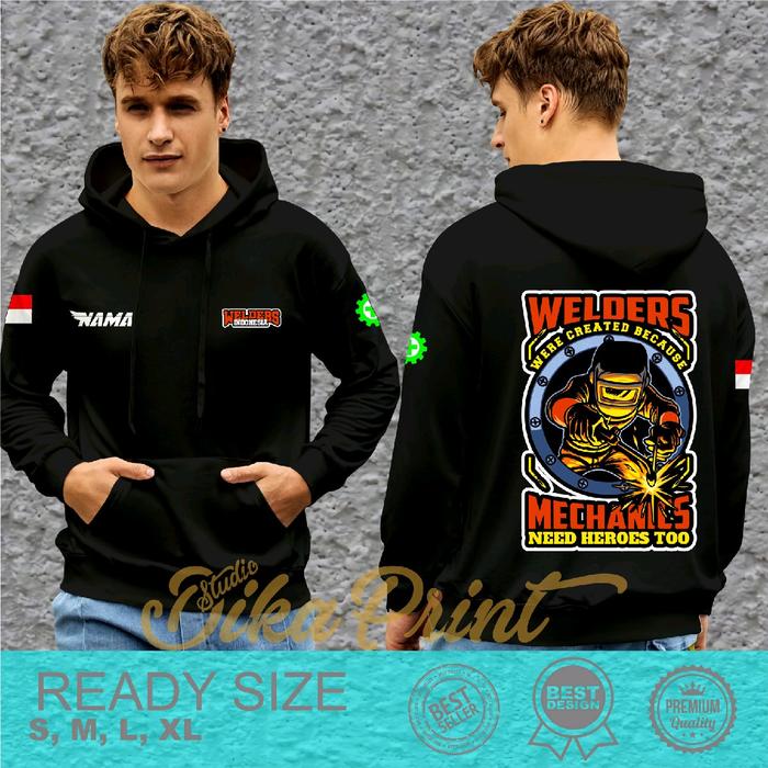 Jaket Hoodie Welder Seniman Api Indonesia V2 untuk Pria dan Wanita Distro Bahan Nyaman - Cotton Flee