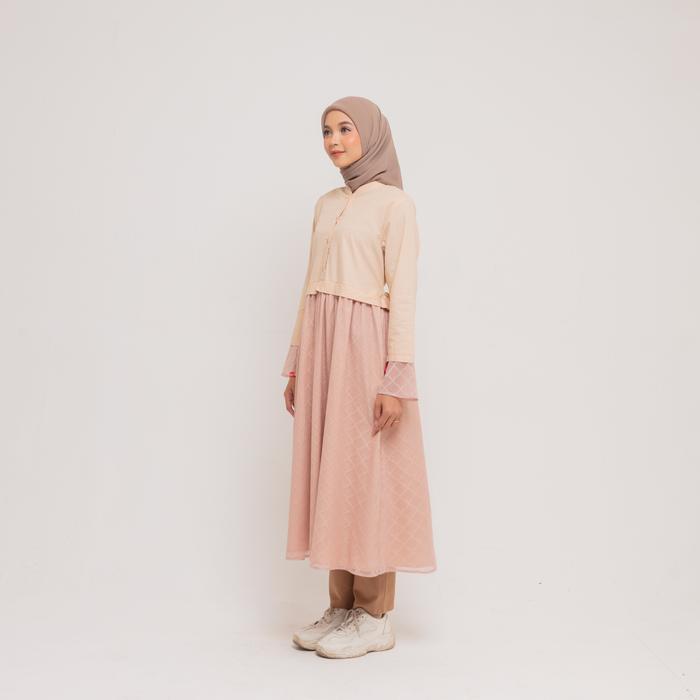 Terjangkau Dauky Gamis Pesta Lebaran Wanita Remaja Dewasa Muslim M Dress Lace Katun Belt