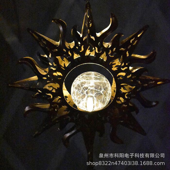 Solar Wind Chime Lamp Wrought Iron Lamp Hanging Wind Chime Lamp