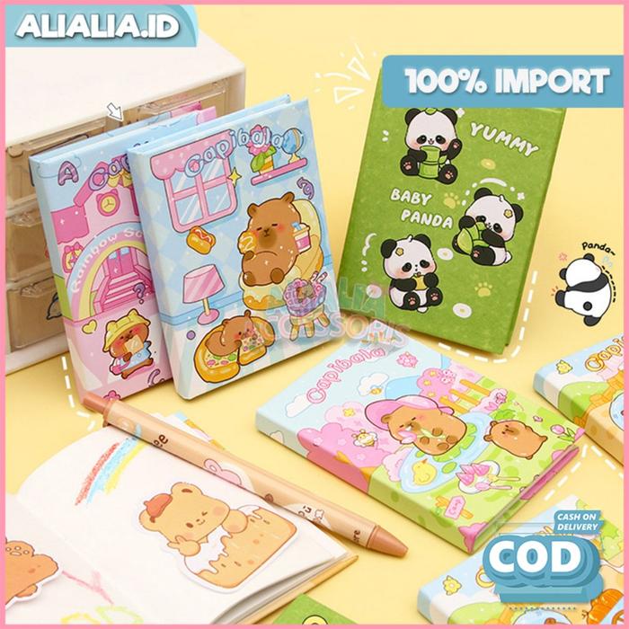 Notebook Mini Buku Catatan Motif Karakter Kartun Warna Lucu Buku Tulis Anak Diary Book