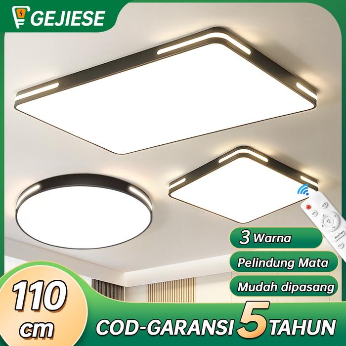 (COD) Lampu Plafon Gantung Minimalis Modern Indoor Ruang Tamu Kamar Tidur Lampu Plafon PVC LED 3 War