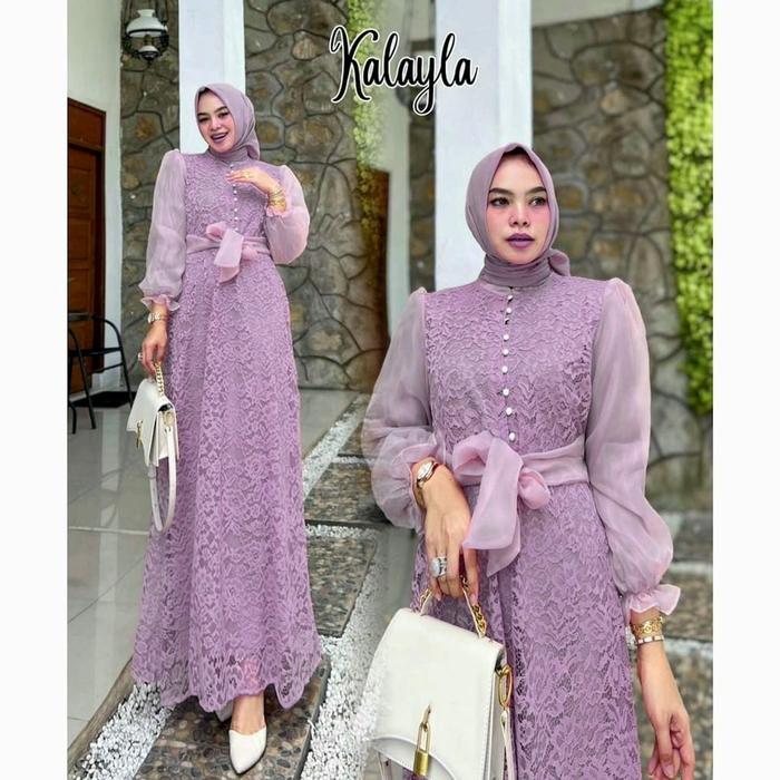 > DRESS KAYALA / FASHION MUSLIMAH / DRESS / BUSANA WANITA / BAJU KONDANGAN / PAKAIAN MEWAH / BAJU BR