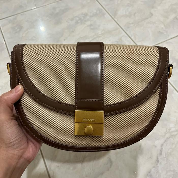 [SECOND] Staccato Sling Bag Women - Brown Selempang Kulit Wanita
