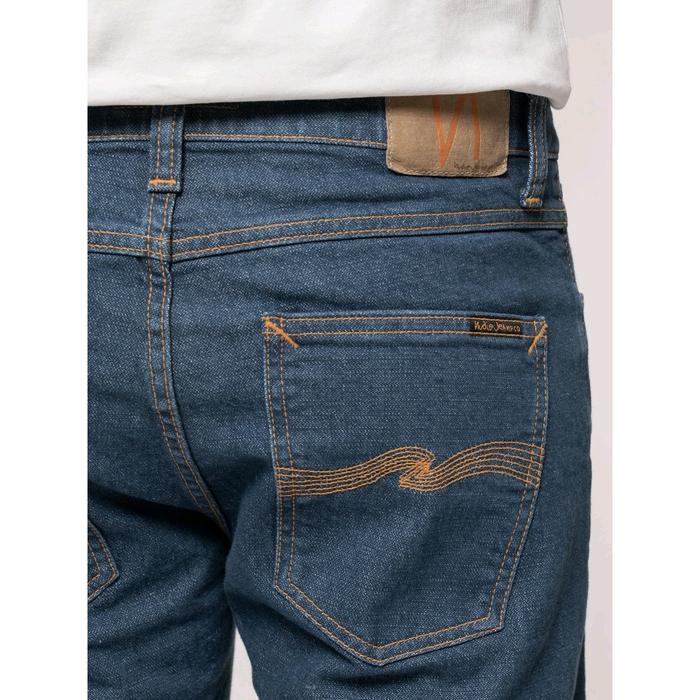 Celana jeans panjang pria slim fit, Nudie Lean Dean Dry Japan salvadge Dry original Celana nudie ori