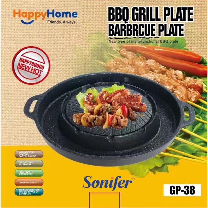 Sonifer Steamboat Hotpot Sukiyaki Shabu Bulgogi Grill Pan Premium 2 in 1
