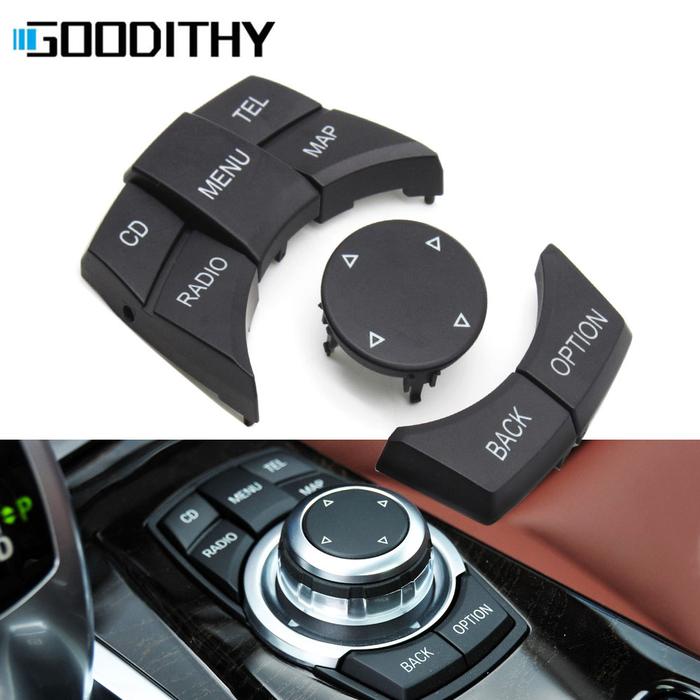 Car Interior CIC IDrive Multimedia Switch Menu Button Cover For BMW 1