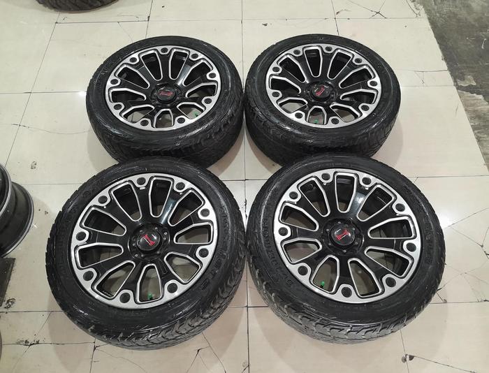 Velg bekas lenso ring20 pcd 6x139 + ban a/t 265 50 r20 pajero hilux triton dmax