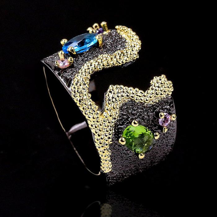Cincin Gunmetal Tema KOKERI Riak Rimba - Ellyhan Jewelry