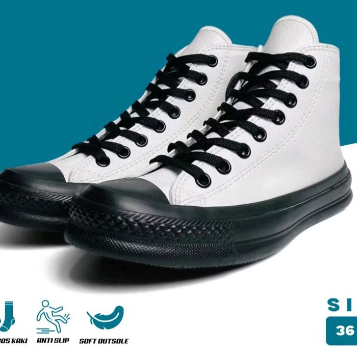 Sepatu kasual kulit boot underground putih Casual Pria Shoes Sneakers
