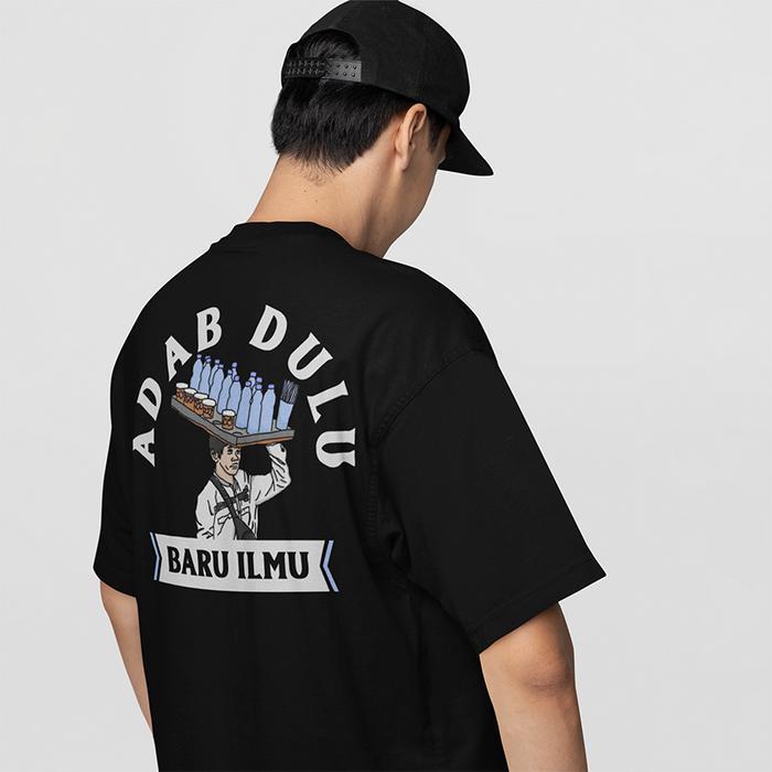 promo KAOSBRO - Kaos ADAB DULU BARU ILMU - Penjual Teh - Kaos Viral - Kaos Dakwah Islami - 100% Cott