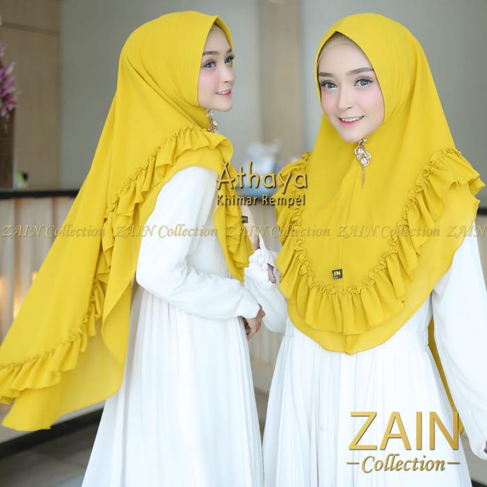 Jilbab ceruty 2 layer / hijab syari ceruty premium hijab syar'i Athaya // By zain collection