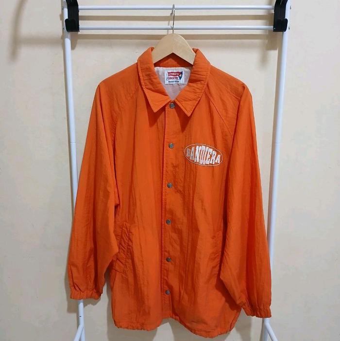 Vintage 90s Enrico Coveri Bandiera Coach Jacket Original Jaket Pria