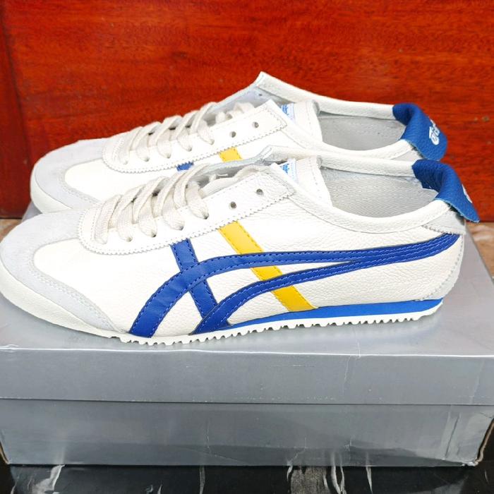 Onitsuka Tiger 'Mexico 66' Ukuran 42 Warna Putih Biru Kuning