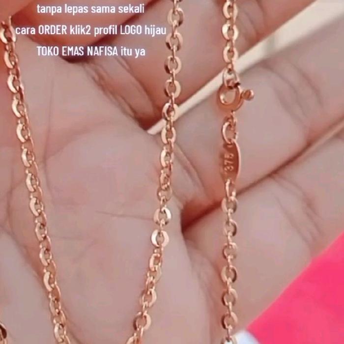 no.9a_Kalung Nori ringan 4g kode 375 capit donat kcl Emas Nafisa spr glowing angun & cantik spr awet