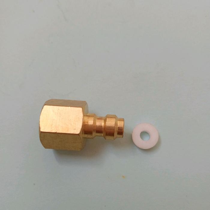 Mini Kupler Jantan Drat Dalam Kuningan,Ukuran Drat M10X1,Sparepart Pompa PCP,Produk Import,Bisa COD