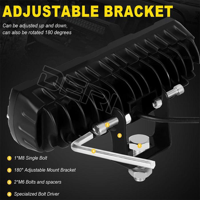 2 Buah Led Bar Lampu Kerja Lensa 6D 6 Inci Led Bar Offroad 4X4 Lampu